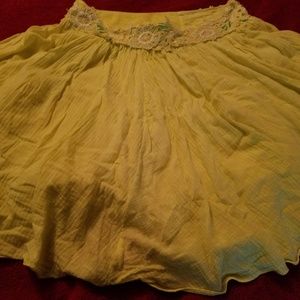 Anthropology embroidered skirt